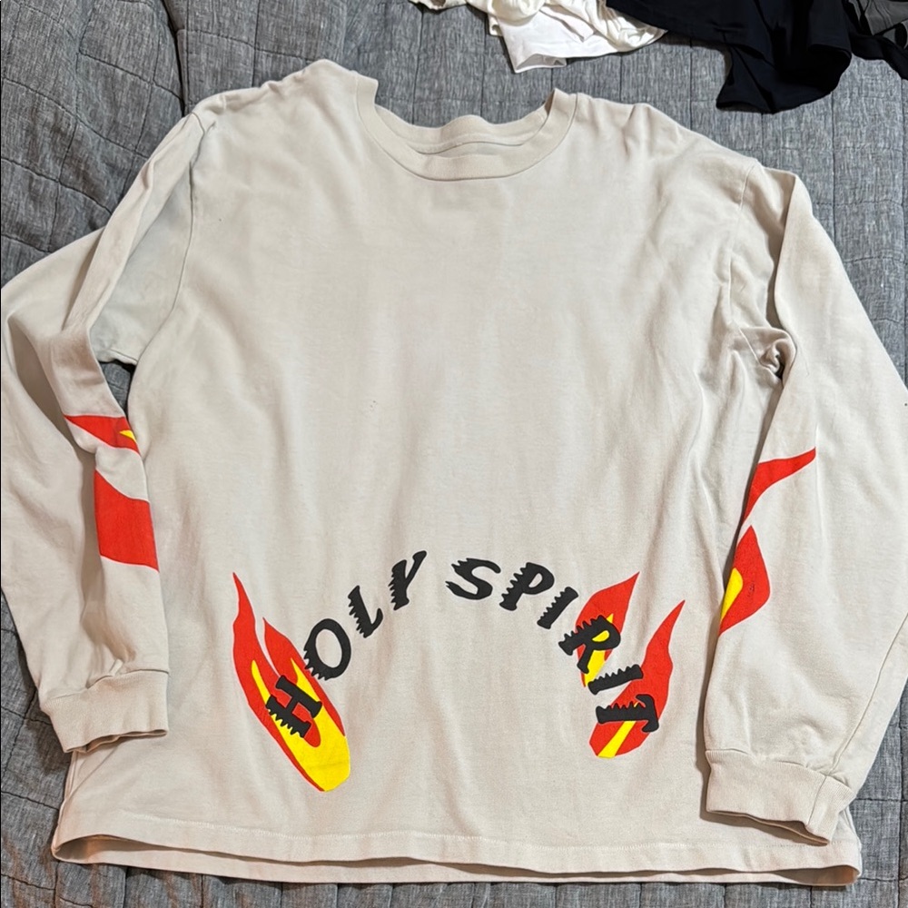 Kanye west Yeezy Sunday Service Holy Spirit Graphic Long Sleeve Shirt
